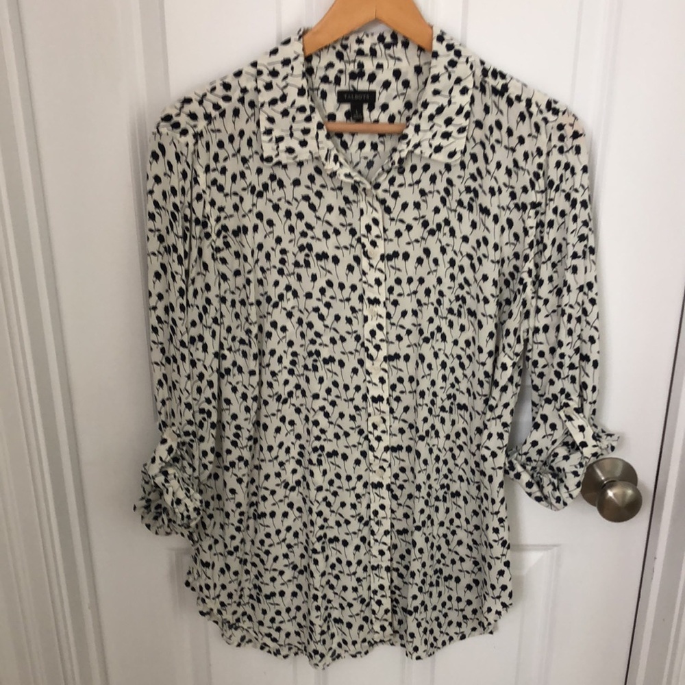 Talbots Roll Arm Lightweight Polyester Blouse. - image 5